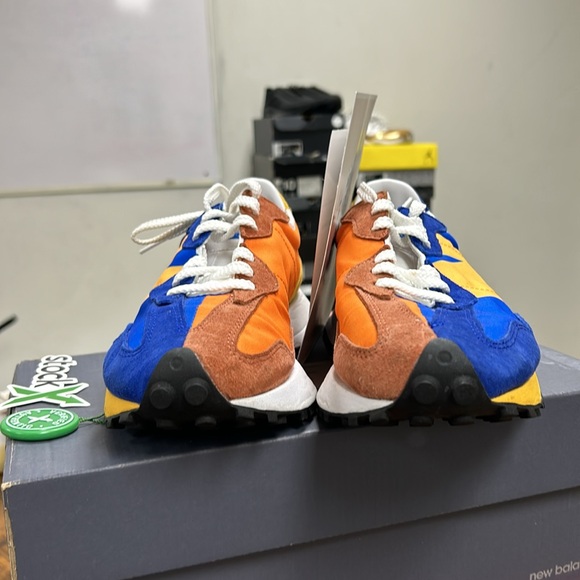 Orange and Blue New Balance 327 - Picture 2 of 5